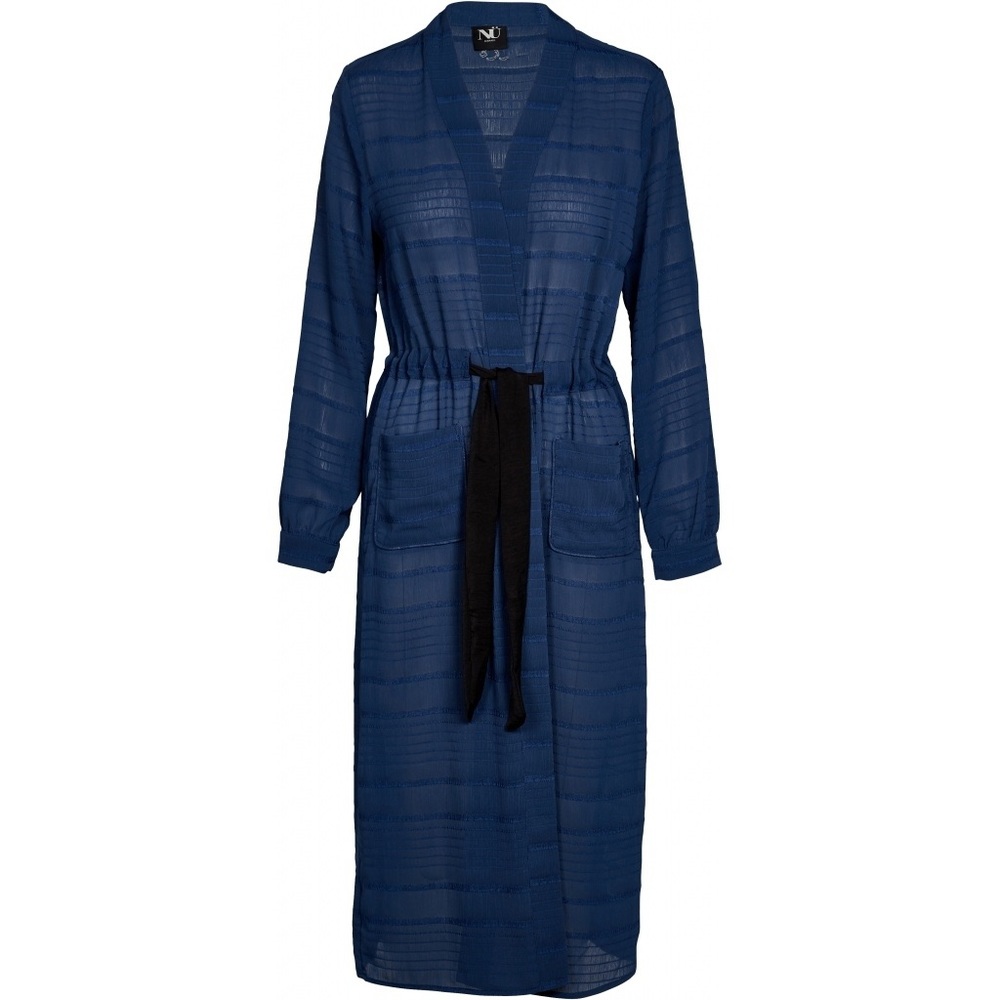 Blue tunic / cardigan in RECYCLED material
